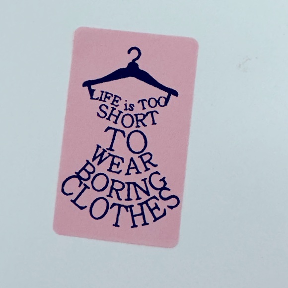 Thank you sticker | Life is too short to wear boring clothes 2" pink - Picture 2 of 2